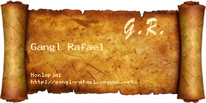 Gangl Rafael névjegykártya